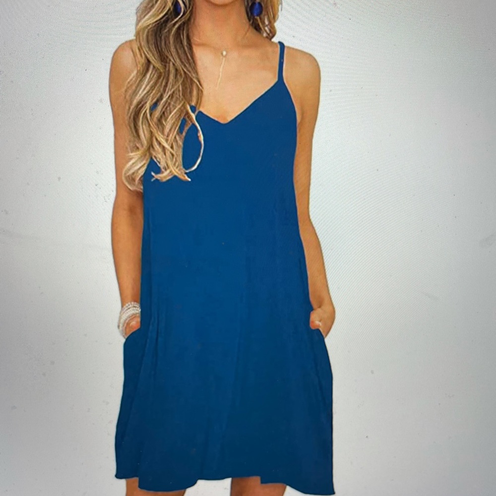 Halife Woman’s Summer Dress - Teal Blue Size XL NWT